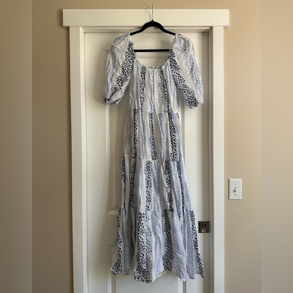 Blue & White Floral Dress - Zara - XS